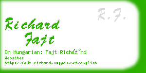 richard fajt business card